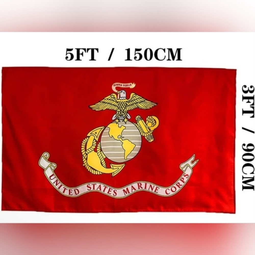 United States Marine Corps Red Flag | Proud Supporter of The US MARINES-SemperFi
